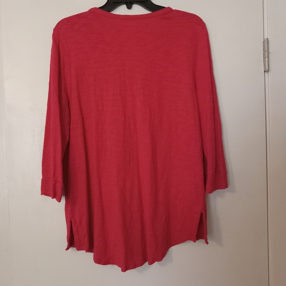 Chico's The Ultimate Tee Medium EUC Cotton Modal Three Quarter Sleeves Light - Picture 2 of 5